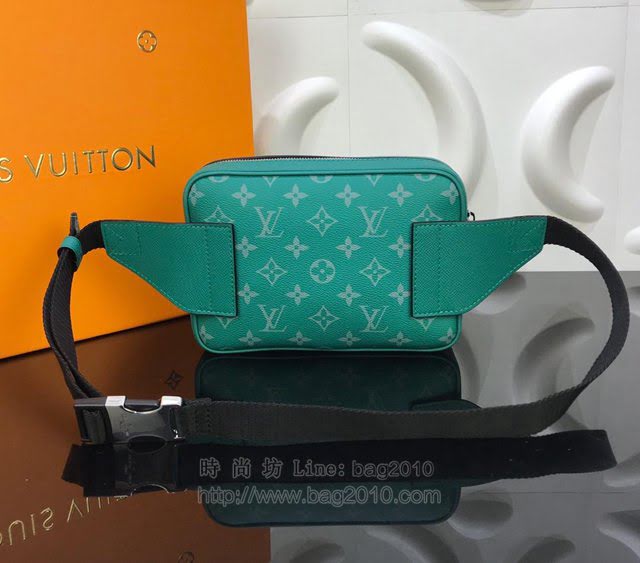 LV腰包 M30245 限量版 路易威登Outdoor腰包 LV男胸包 LVTaïga皮革男腰包  ydh2972